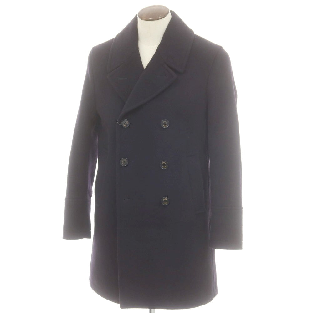 【中古】シーラップ Sealup GENOVA ウールカシミヤ ピーコート ダークネイビー【 50 】【 状態ランクA 】【 メンズ 】