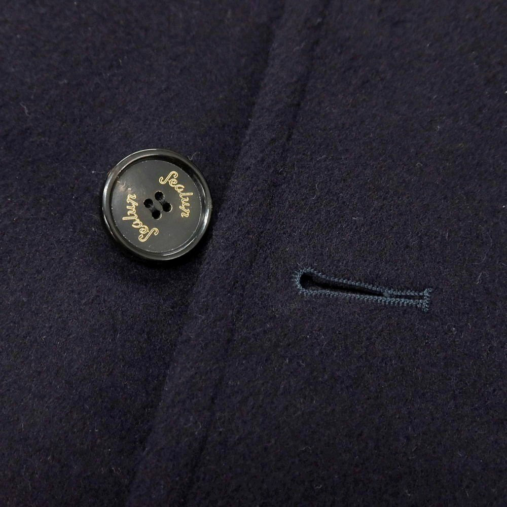 【中古】シーラップ Sealup GENOVA ウールカシミヤ ピーコート ダークネイビー【 50 】【 状態ランクA 】【 メンズ 】