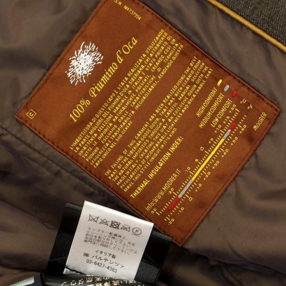 【中古】ムーレー MOORER SIRO-L ウールカシミヤ ダブルブレスト ダウンジャケット アッシュブラウン【 42 】【 状態ランクB 】【 メンズ 】
