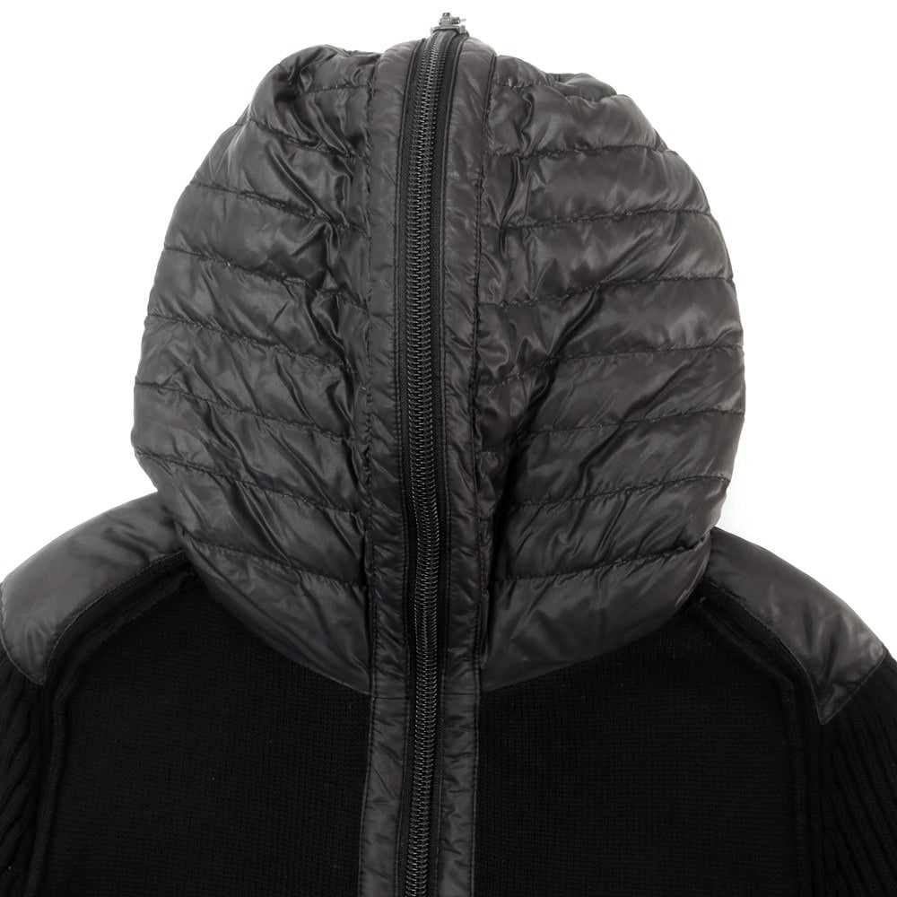 【中古】デュベティカ DUVETICA ウール ダウンライナー付き フルジップ フーデッド ニットブルゾン ブラック【 44 】【 状態ランクB 】【 メンズ 】