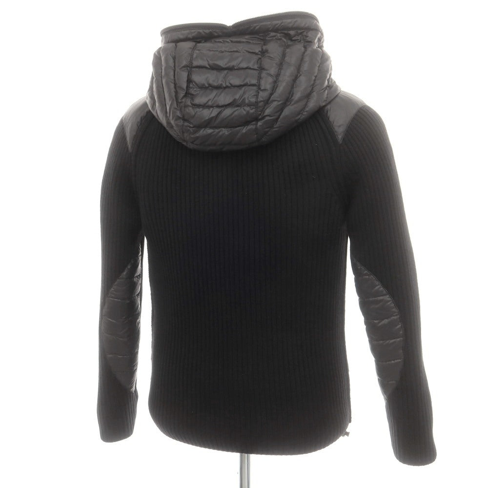 【中古】デュベティカ DUVETICA ウール ダウンライナー付き フルジップ フーデッド ニットブルゾン ブラック【 44 】【 状態ランクB 】【 メンズ 】
