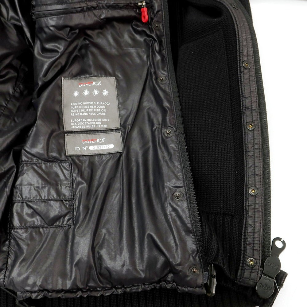 【中古】デュベティカ DUVETICA ウール ダウンライナー付き フルジップ フーデッド ニットブルゾン ブラック【 44 】【 状態ランクB 】【 メンズ 】