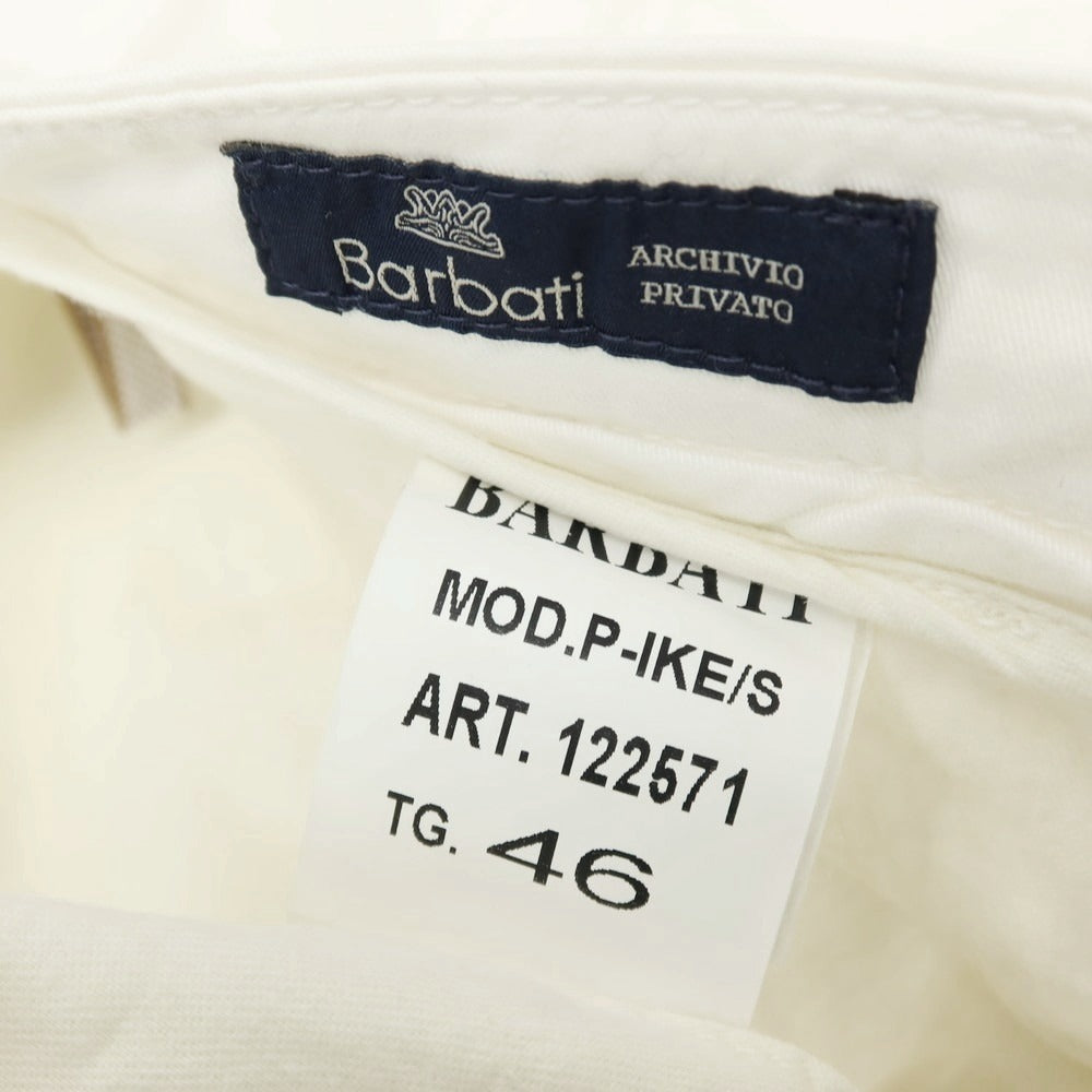 【中古】バルバティ Barbati ストレッチコットン カジュアルスラックスパンツ ホワイト【サイズ46】【 状態ランクB 】【 メンズ 】