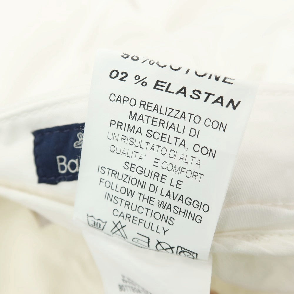 【中古】バルバティ Barbati ストレッチコットン カジュアルスラックスパンツ ホワイト【サイズ46】【 状態ランクB 】【 メンズ 】