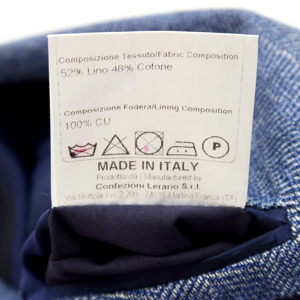 【中古】タリアトーレ TAGLIATORE リネンコットン テーラードジャケット ブルー系【 46 】【 状態ランクB 】【 メンズ 】