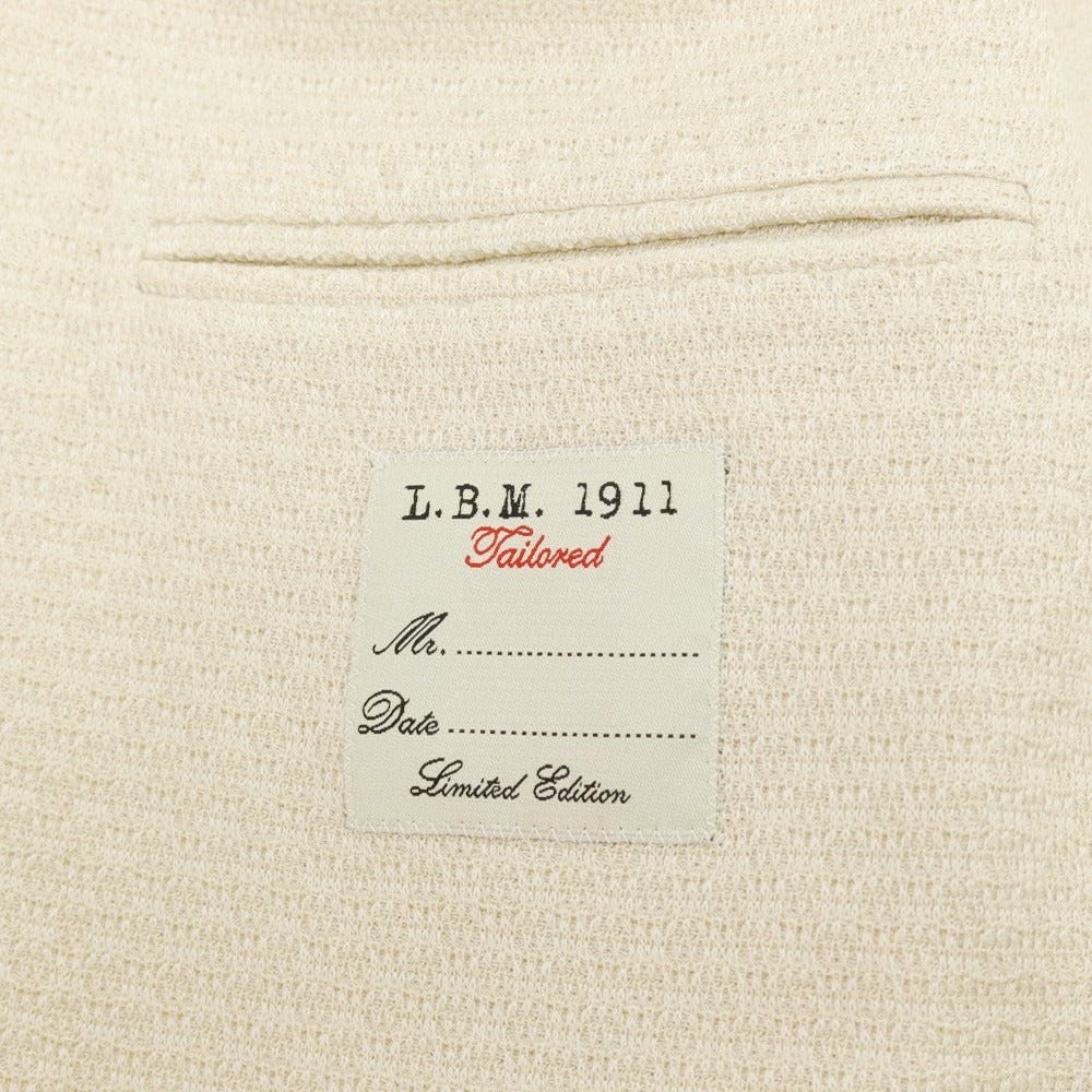 【中古】エルビーエム1911 L.B.M.1911 コットン ジャージー テーラードジャケット アイボリー【 48 】【 状態ランクB 】【 メンズ 】