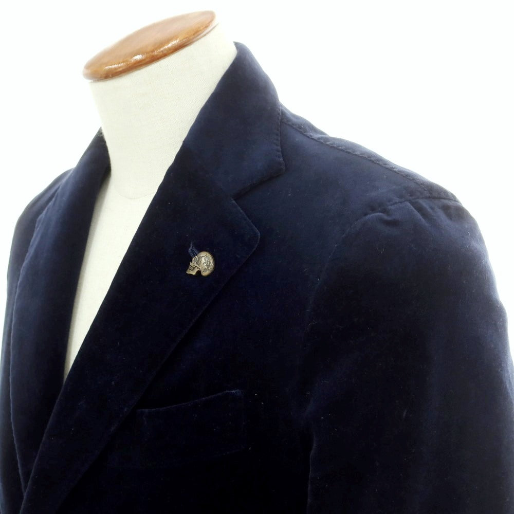 【中古】ガブリエレ パジーニ Gabriele Pasini コットン 2B カジュアルジャケット ネイビー【 46 】【 状態ランクC 】【 メンズ 】