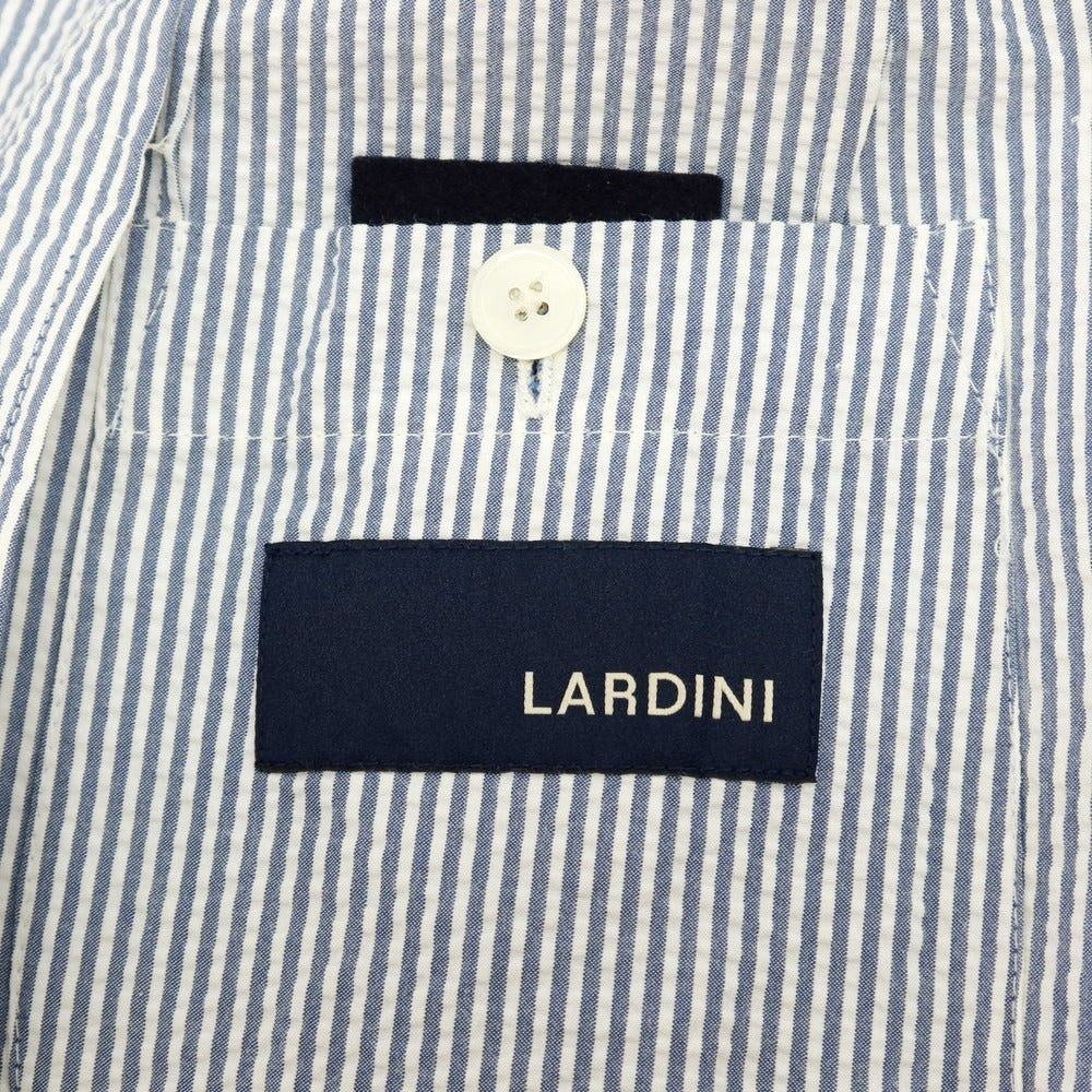【中古】ラルディーニ LARDINI シアサッカーコットン カジュアルジャケット ブルーxホワイト【 42 】【 状態ランクB 】【 メンズ 】