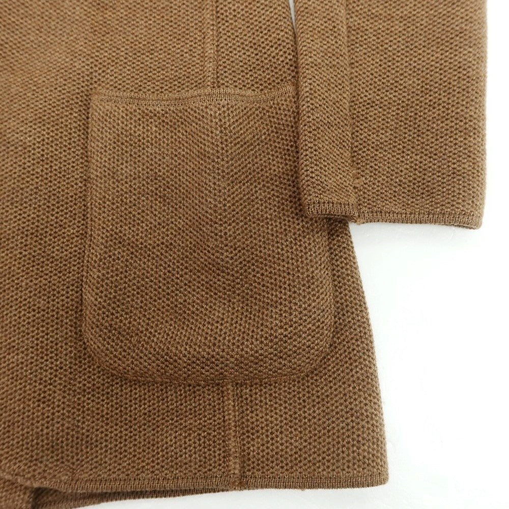 【中古】ラルディーニ LARDINI ウール 2つボタン ニットジャケット ライトブラウン【 XXS 】【 状態ランクB 】【 メンズ 】