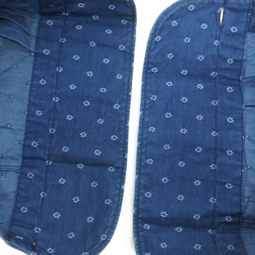 【中古】フィナモレ Finamore コットン ダンガリー ホリゾンタルカラー カジュアルシャツ ライトネイビー【 38 】【 状態ランクD 】【 メンズ 】