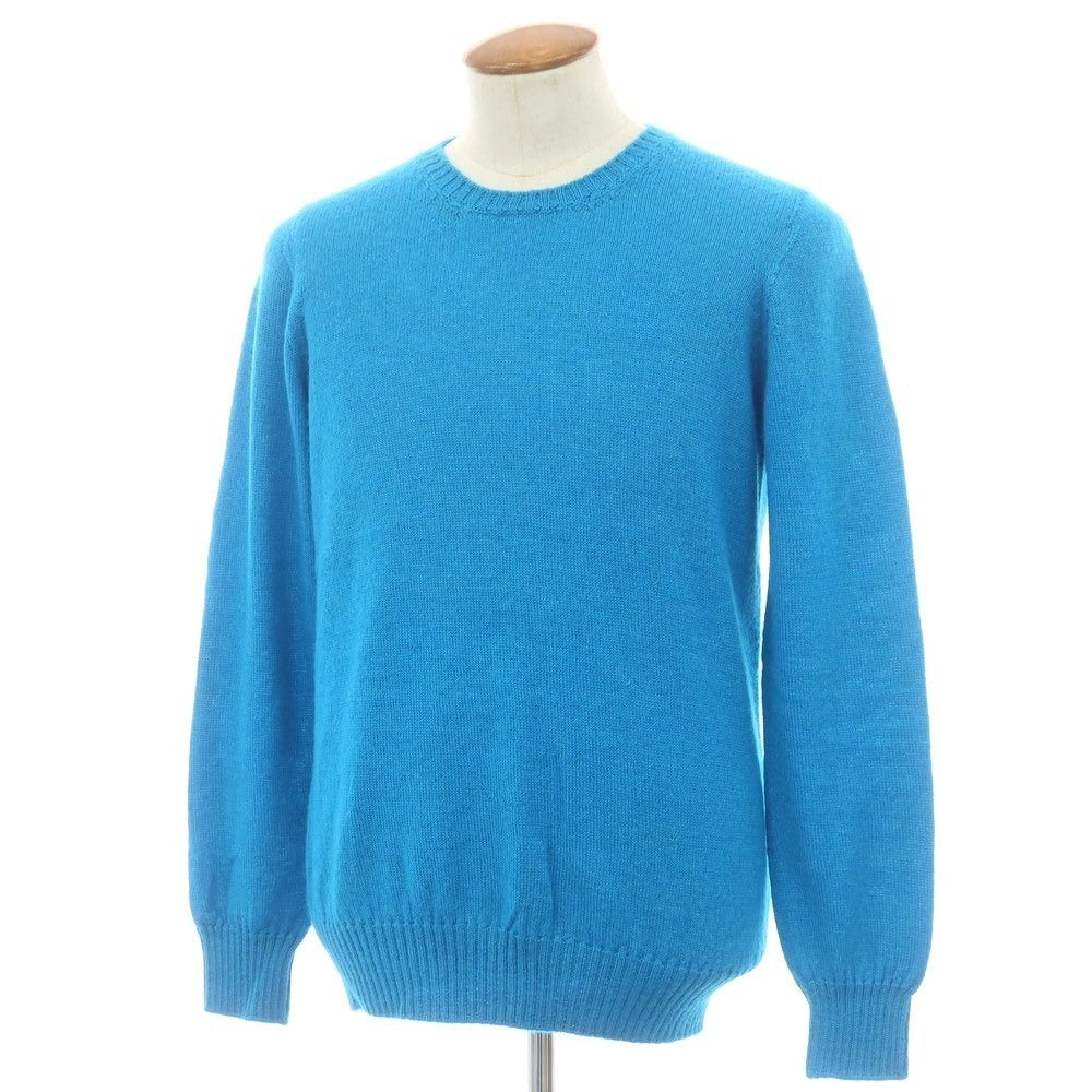 【中古】ドルモア DRUMOHR アルパカ クルーネック プルオーバーニット スカイブルー【 50 】【 状態ランクB 】【 メンズ 】