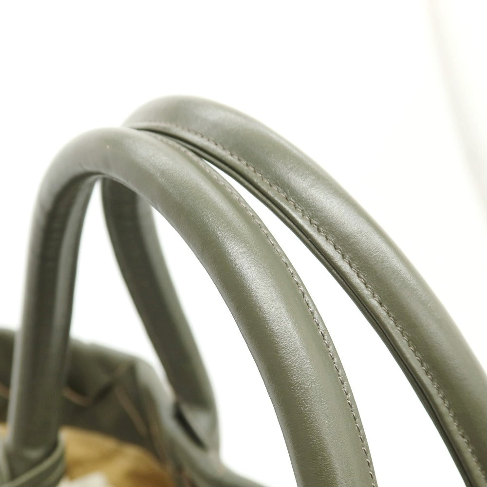 【中古】ポンス キンタナ PONS QUINTANA イントレチャートレザー トートバッグ オリーブ【 状態ランクA 】【 ユニセックス 】