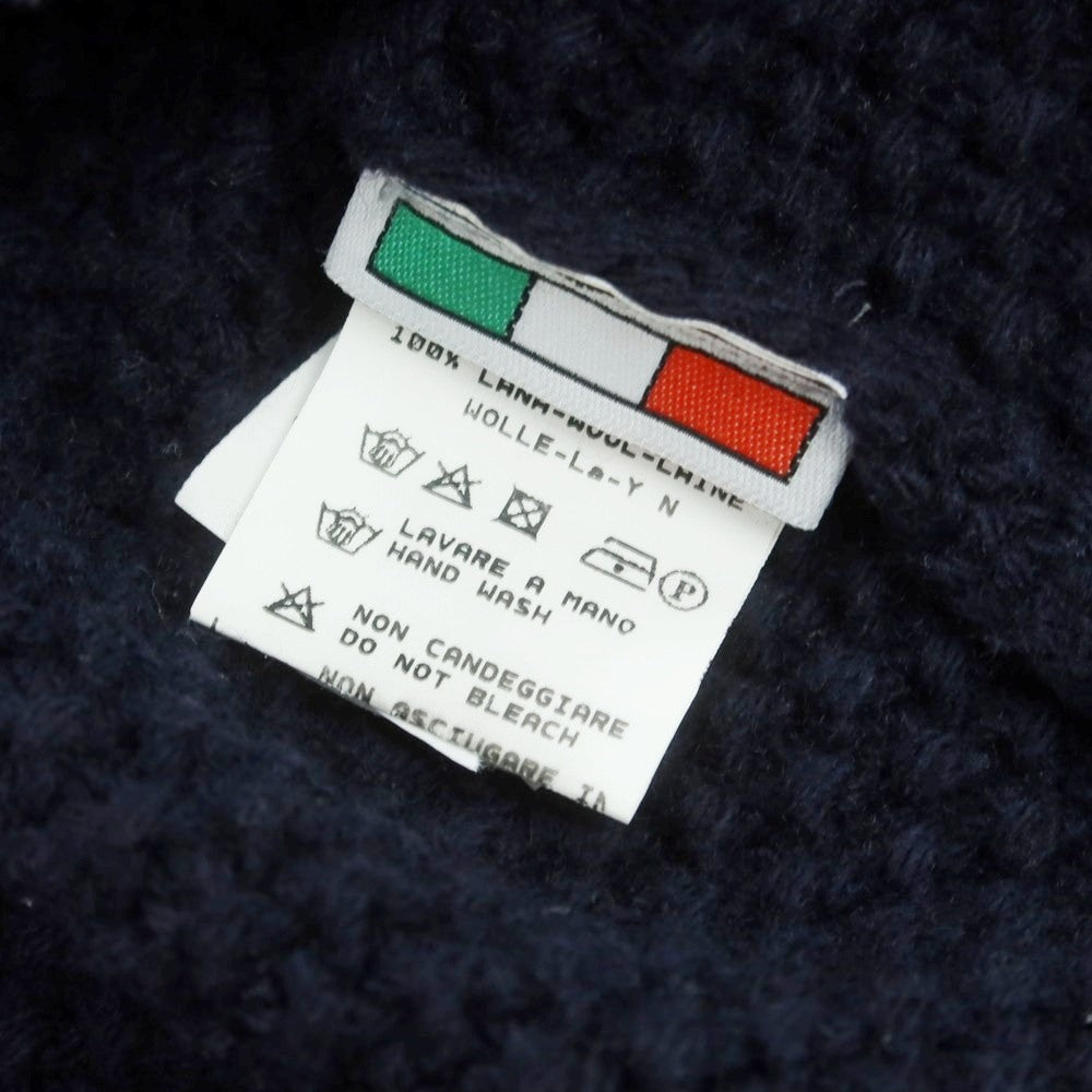 【中古】バフィー BAFY ウール タートルネック プルオーバーニット ネイビー【 50 】【 状態ランクC 】【 メンズ 】