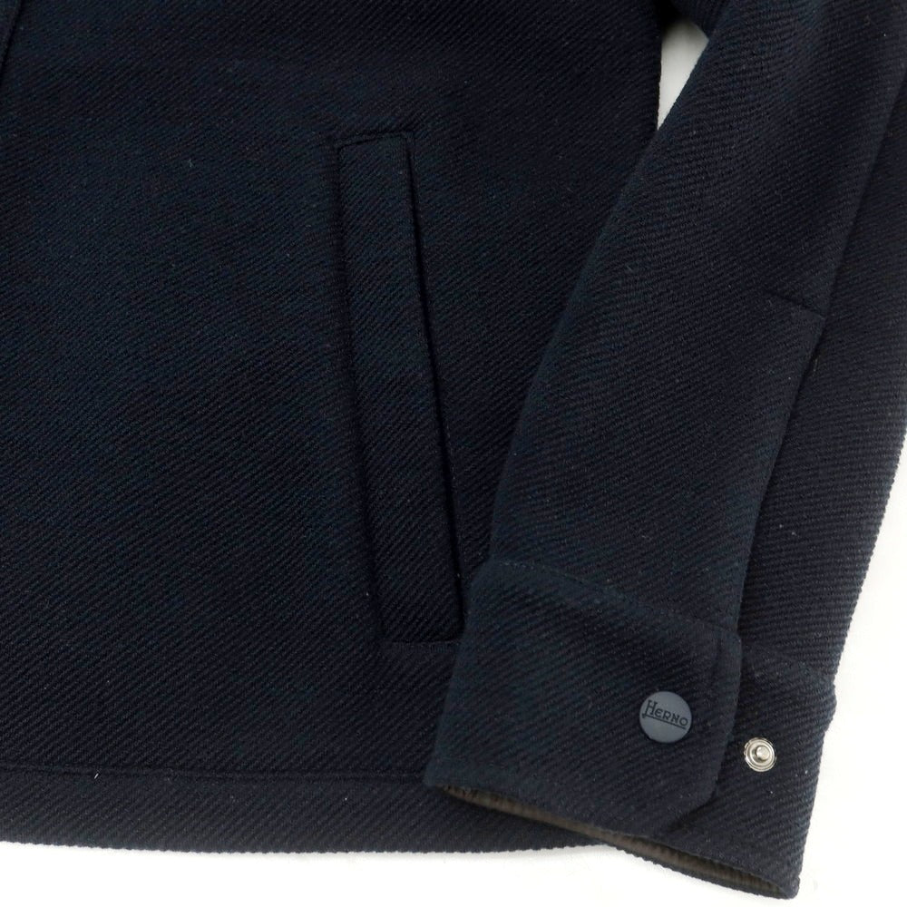 【中古】ヘルノ Herno アクリルウール ダウンシャツ ネイビー【 48 】【 状態ランクC 】【 メンズ 】