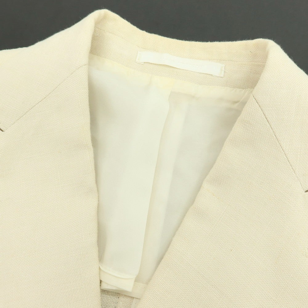 【中古】タリアトーレ TAGLIATORE リネン ダブル6B テーラードジャケット アイボリー【 44 】【 状態ランクD 】【 メンズ 】