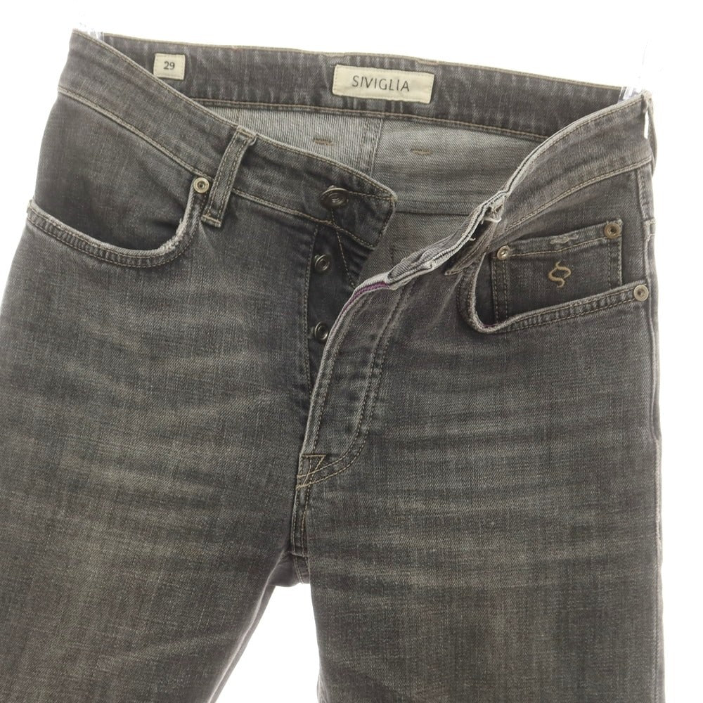 【中古】シビリア SIVIGLIA ストレッチ コットン ジーンズ デニムパンツ グレー【 29 】【 状態ランクC 】【 メンズ 】