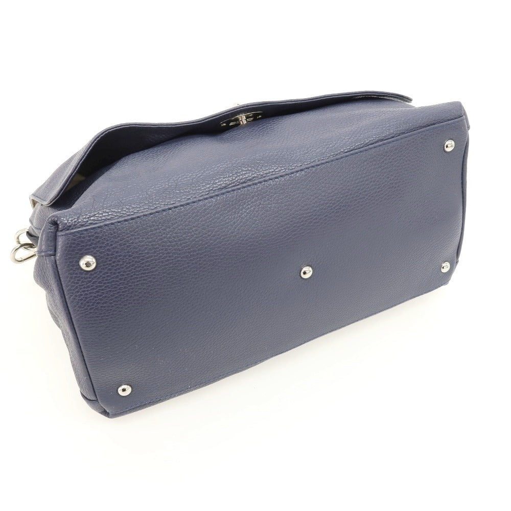 【中古】ザネラート ZANELLATO ポスティーナ ショルダーバッグ ネイビー【 状態ランクB 】【 メンズ 】