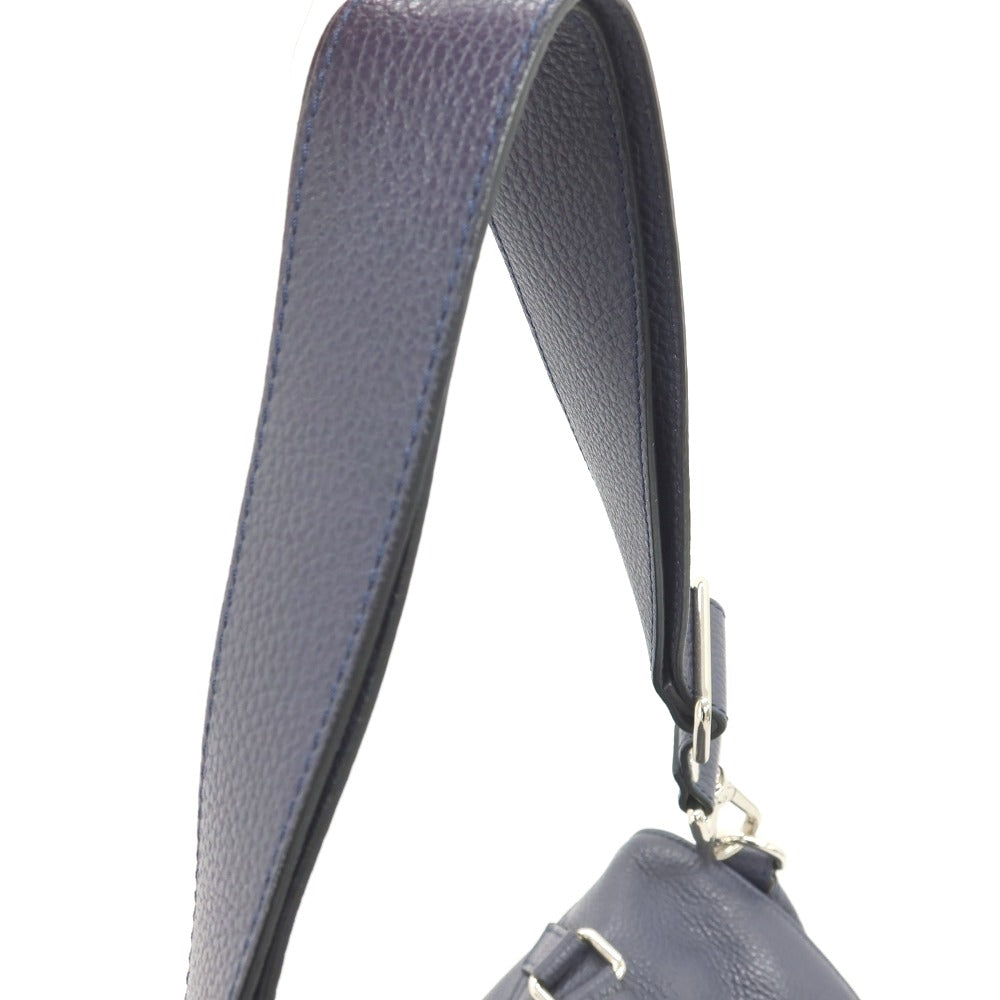 【中古】ザネラート ZANELLATO ポスティーナ ショルダーバッグ ネイビー【 状態ランクB 】【 メンズ 】