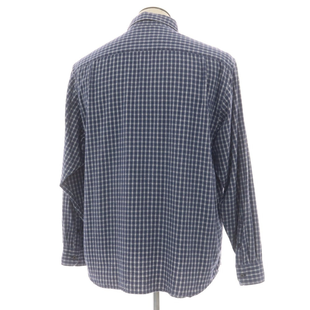 【中古】ユニフォームエクスペリメント uniform experiment コットン レギュラーカラー カジュアルシャツ ネイビーxホワイト【 4 】【 状態ランクB 】【 メンズ 】