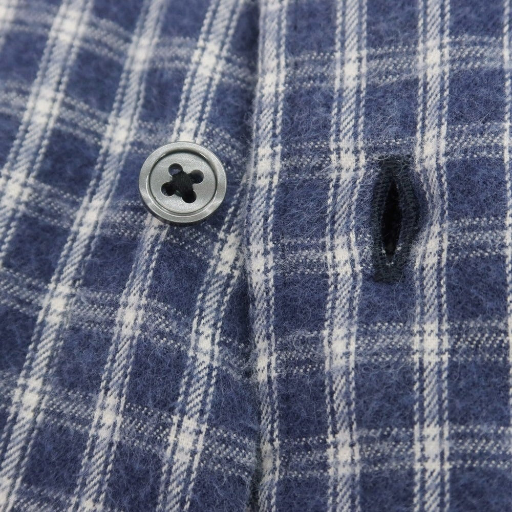 【中古】ユニフォームエクスペリメント uniform experiment コットン レギュラーカラー カジュアルシャツ ネイビーxホワイト【 4 】【 状態ランクB 】【 メンズ 】