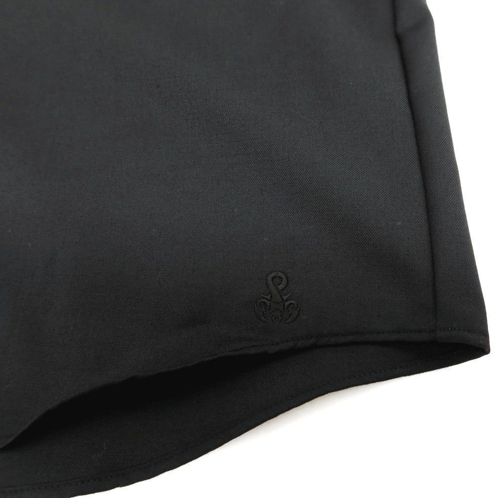 【中古】ソフネット SOPHNET. 2025年春夏 ストレッチ ポリエステルウールレーヨン レギュラーカラー 半袖シャツ ブラック【サイズXL】【 状態ランクB 】【 メンズ 】