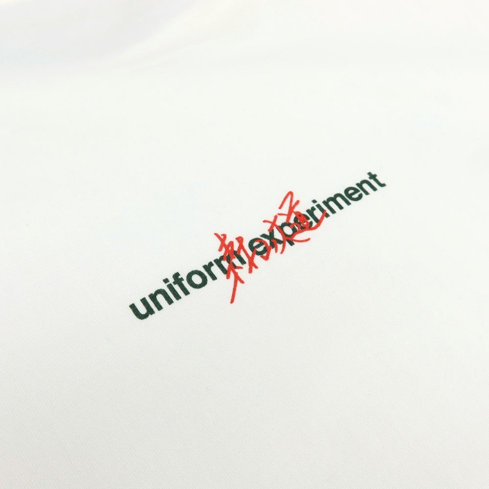【SALE10%OFF/返品不可】【中古】ユニフォームエクスペリメント uniform experiment × 森山 大道 コットン クルーネック 半袖Tシャツ ホワイト【 サイズ5 】【 状態ランクC 】【 メンズ 】