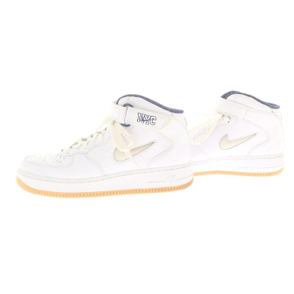 【中古】ナイキ NIKE Air Force 1 Mid NYC スニーカー ホワイト【 27.5 】【 状態ランクB 】【 メンズ 】