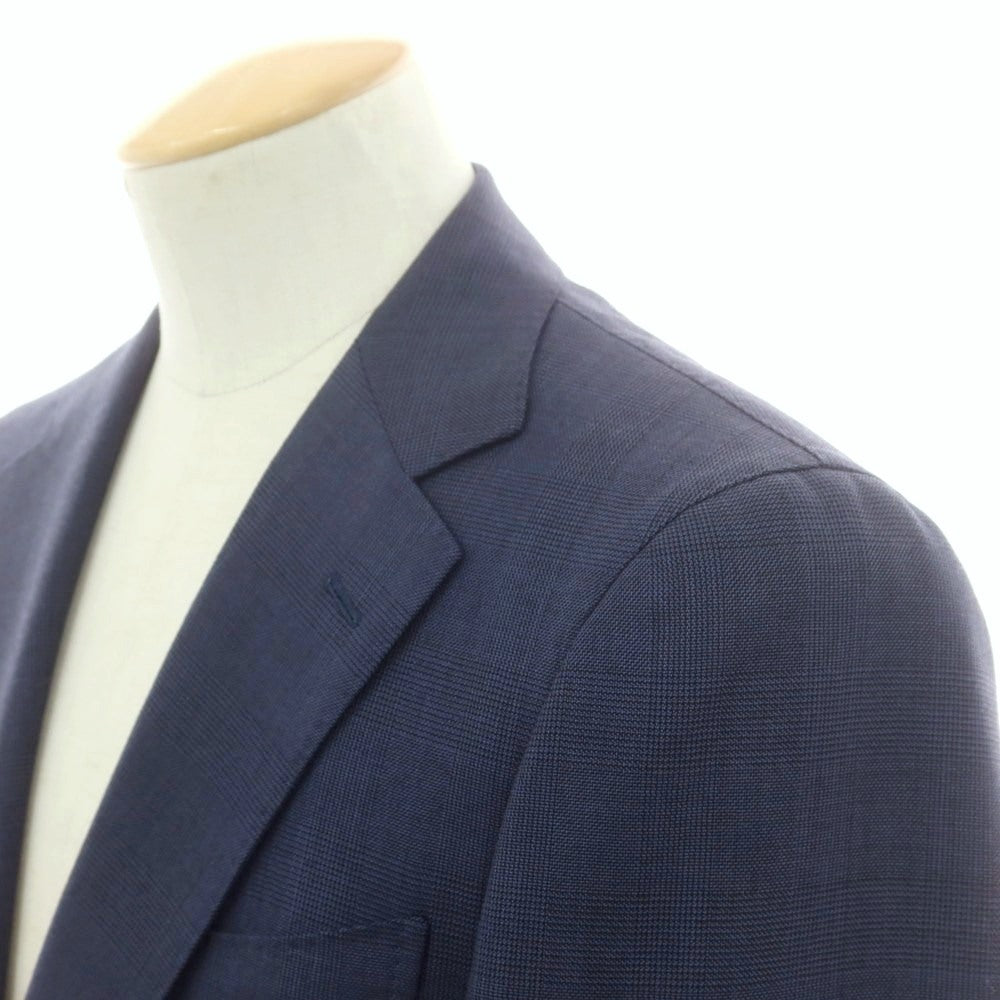 【中古】カスタムテーラー ビームス Custom Tailor BEAMS ウール チェック 3つボタンスーツ ネイビー【 表記なし(S位) 】【 状態ランクB 】【 メンズ 】