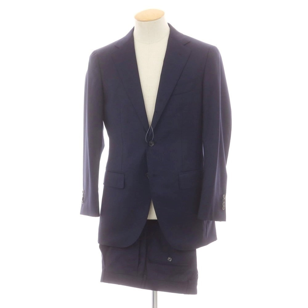 【中古】カスタムテーラー ビームス Custom Tailor BEAMS SUPER150’S ウール 3つボタンスーツ ネイビー【 表記なし(S位) 】【 状態ランクC 】【 メンズ 】