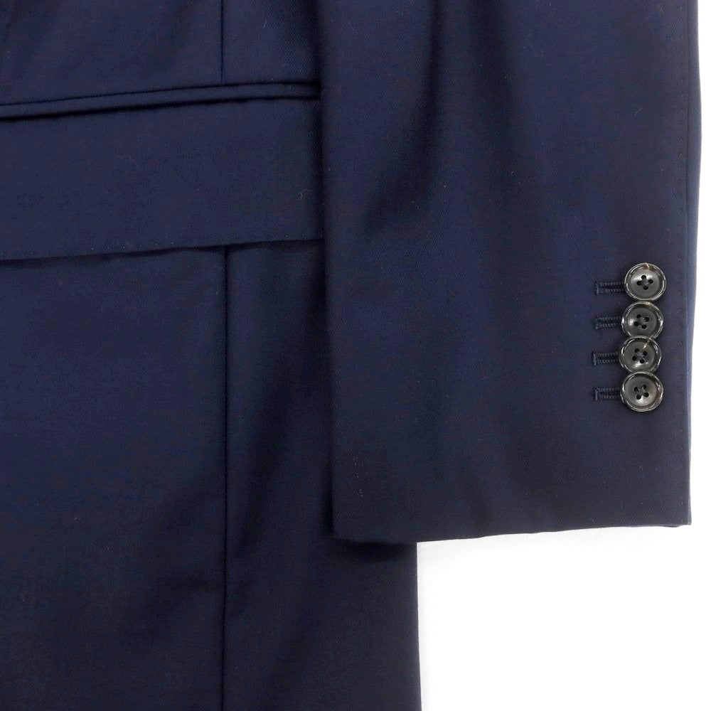【中古】カスタムテーラー ビームス Custom Tailor BEAMS SUPER150’S ウール 3つボタンスーツ ネイビー【 表記なし(S位) 】【 状態ランクC 】【 メンズ 】