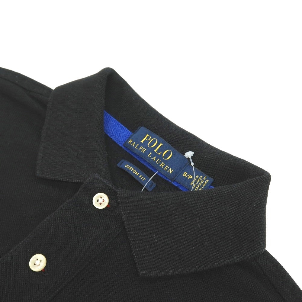 【中古】ポロ ラルフローレン Polo Ralph Lauren ビッグポニー 鹿の子 コットン 半袖ポロシャツ ブラック【サイズS】【 状態ランクC 】【 メンズ 】