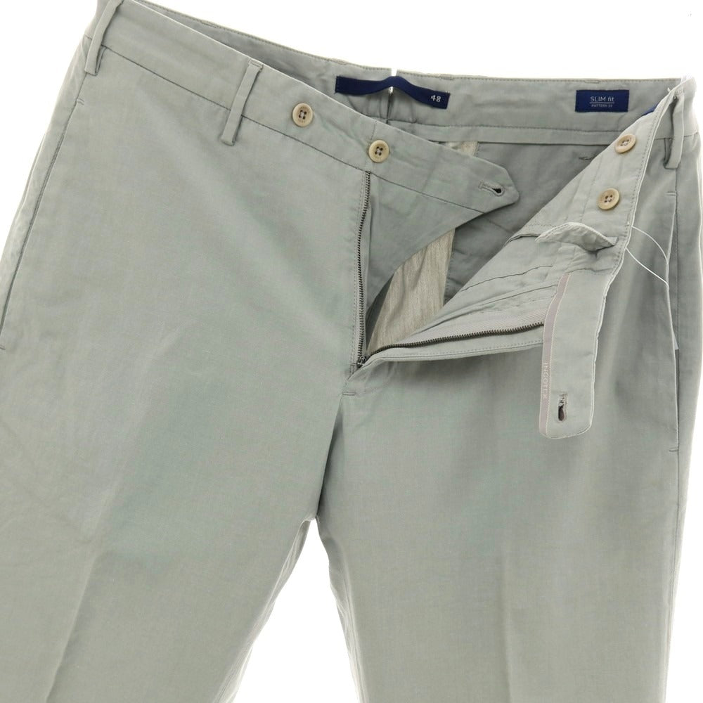 【中古】インコテックス INCOTEX ストレッチコットン カジュアルスラックスパンツ ライトグレー【サイズ48】【 状態ランクB 】【 メンズ 】