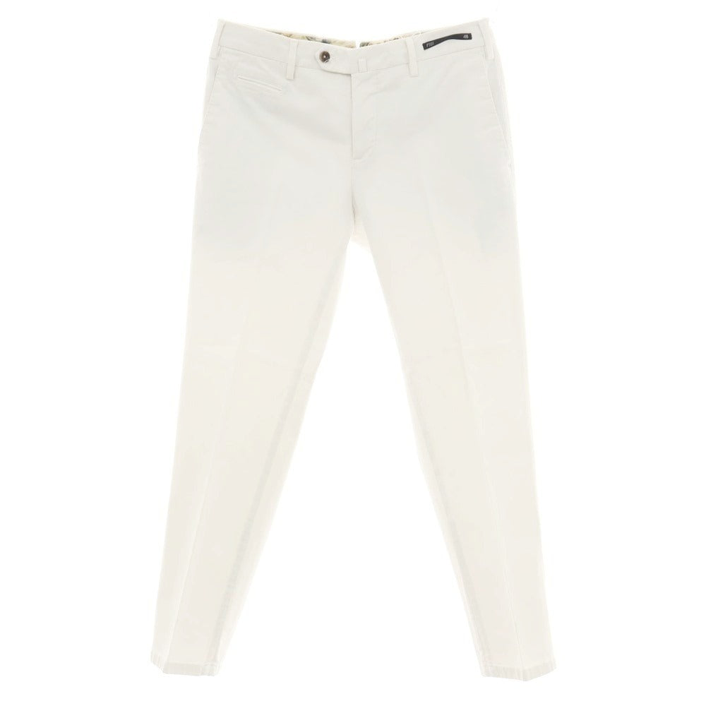 【中古】ピーティーゼロウーノ PT01 Jambo ストレッチコットン カジュアルスラックスパンツ ホワイト【サイズ48】【 状態ランクC 】【 メンズ 】