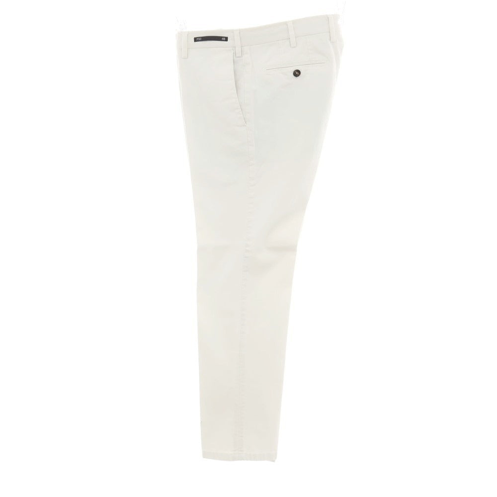 【中古】ピーティーゼロウーノ PT01 Jambo ストレッチコットン カジュアルスラックスパンツ ホワイト【サイズ48】【 状態ランクC 】【 メンズ 】