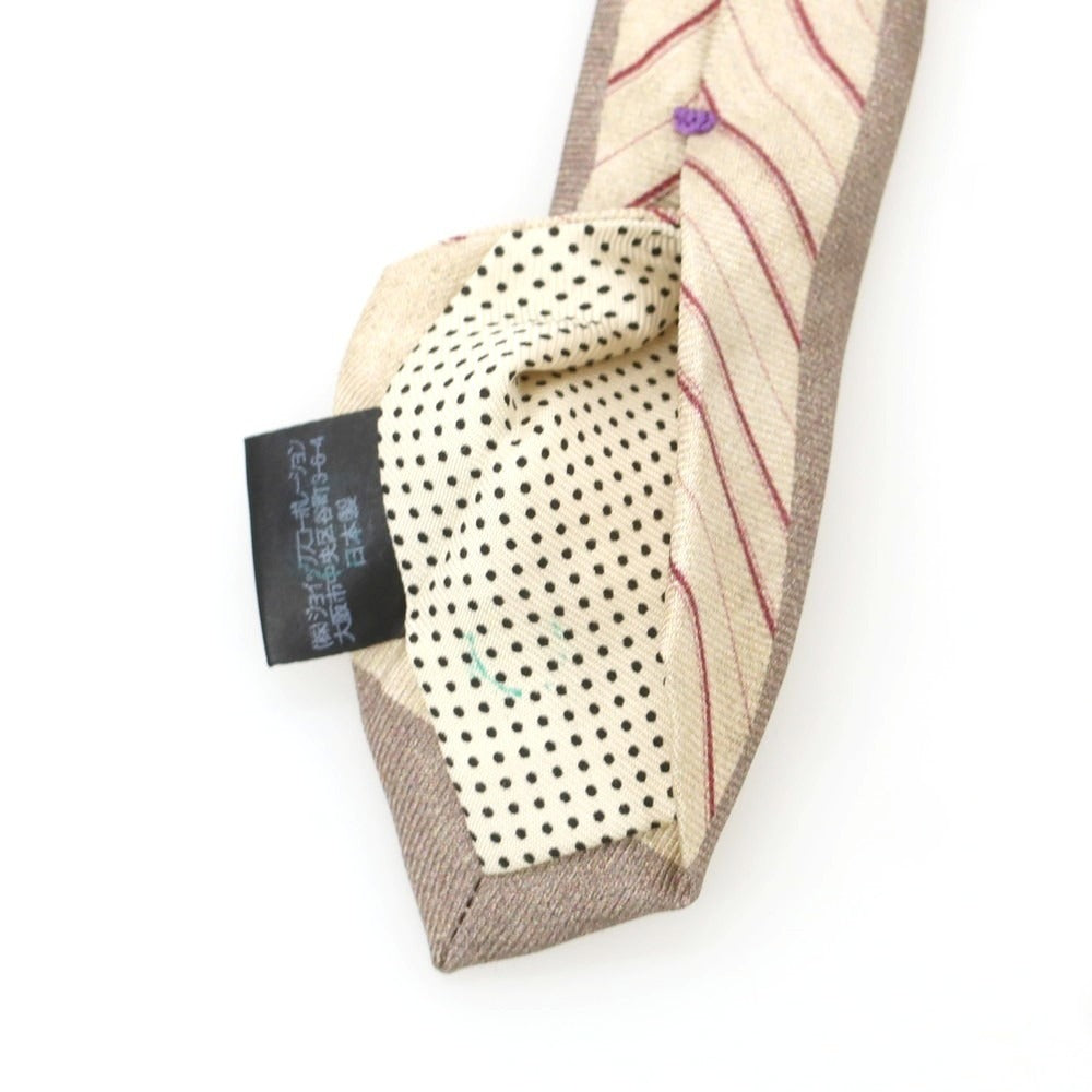 【中古】ポールスミスコレクション PAUL SMITH COLLECTION シルク 無地ネクタイ グレージュ【 状態ランクB 】【 メンズ 】