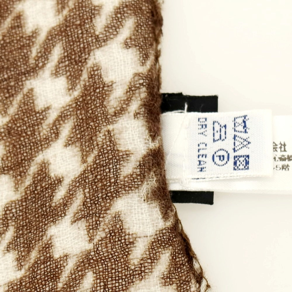 【中古】ニッキー nicky ウール ハウンドトゥース柄 ポケットチーフ ブラウンxホワイト【 状態ランクB 】【 メンズ 】