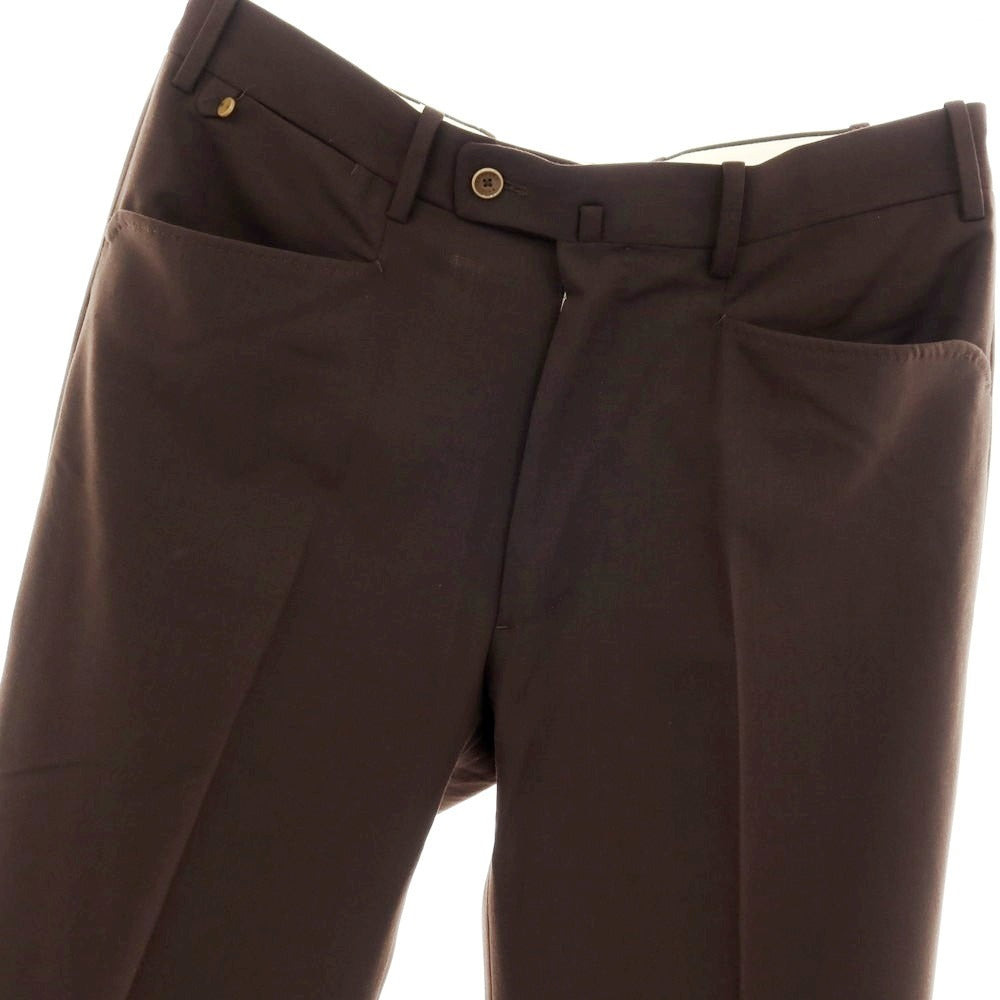 【中古】ベルナール ザンス BERNARD ZINS PILOTE ストレッチポリエステルウール ドレススラックスパンツ ダークブラウン【サイズ42】【 状態ランクB 】【 メンズ 】