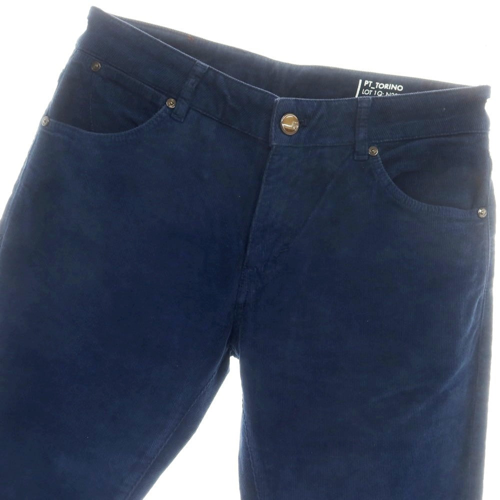 【中古】ピーティートリノ デニム PT TORINO DENIM SOUL ストレッチ コットン コーデュロイパンツ ネイビー【 31 】【 状態ランクB 】【 メンズ 】