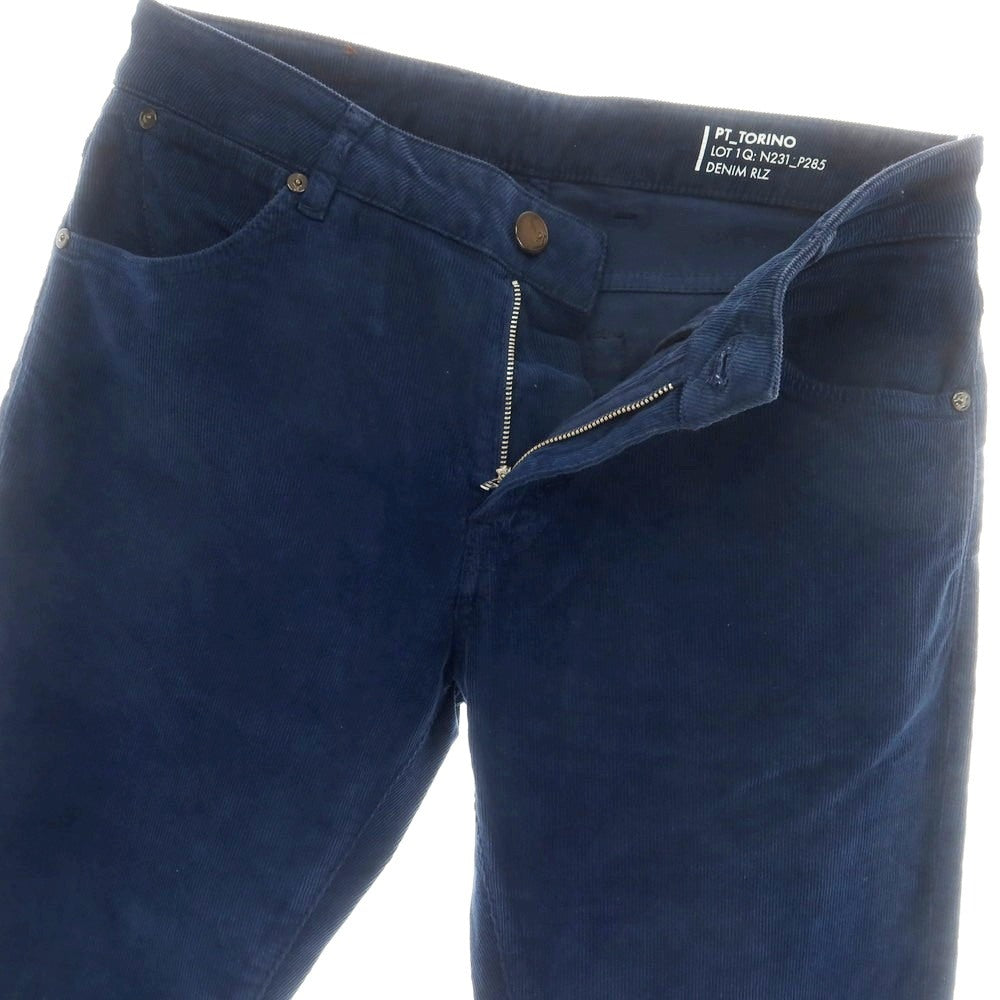 【中古】ピーティートリノ デニム PT TORINO DENIM SOUL ストレッチ コットン コーデュロイパンツ ネイビー【 31 】【 状態ランクB 】【 メンズ 】
