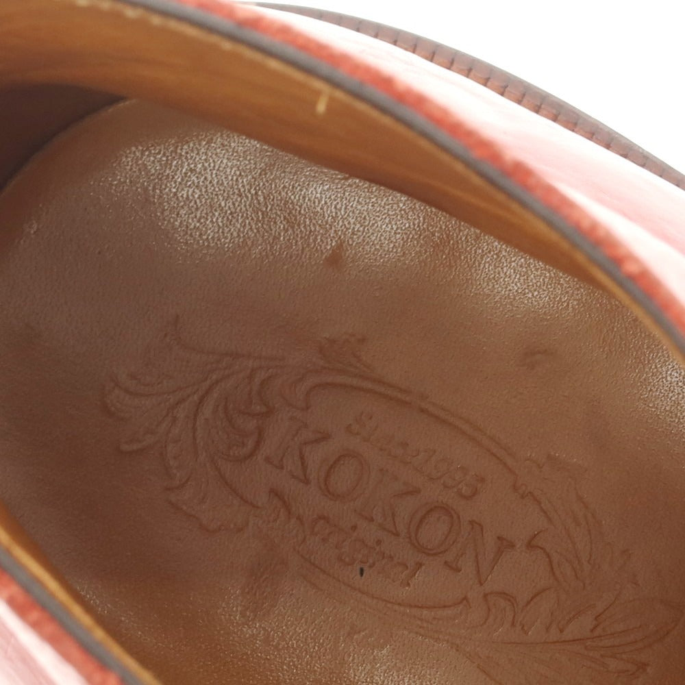 【中古】ココン(シューズ) KOKON コードバン コンビ チャッカブーツ レッド【 6 1/2 】【 状態ランクB 】【 メンズ 】