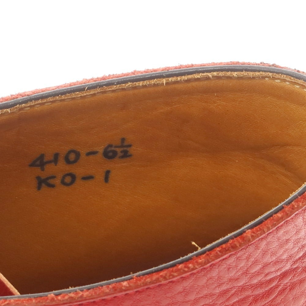 【中古】ココン(シューズ) KOKON コードバン コンビ チャッカブーツ レッド【 6 1/2 】【 状態ランクB 】【 メンズ 】