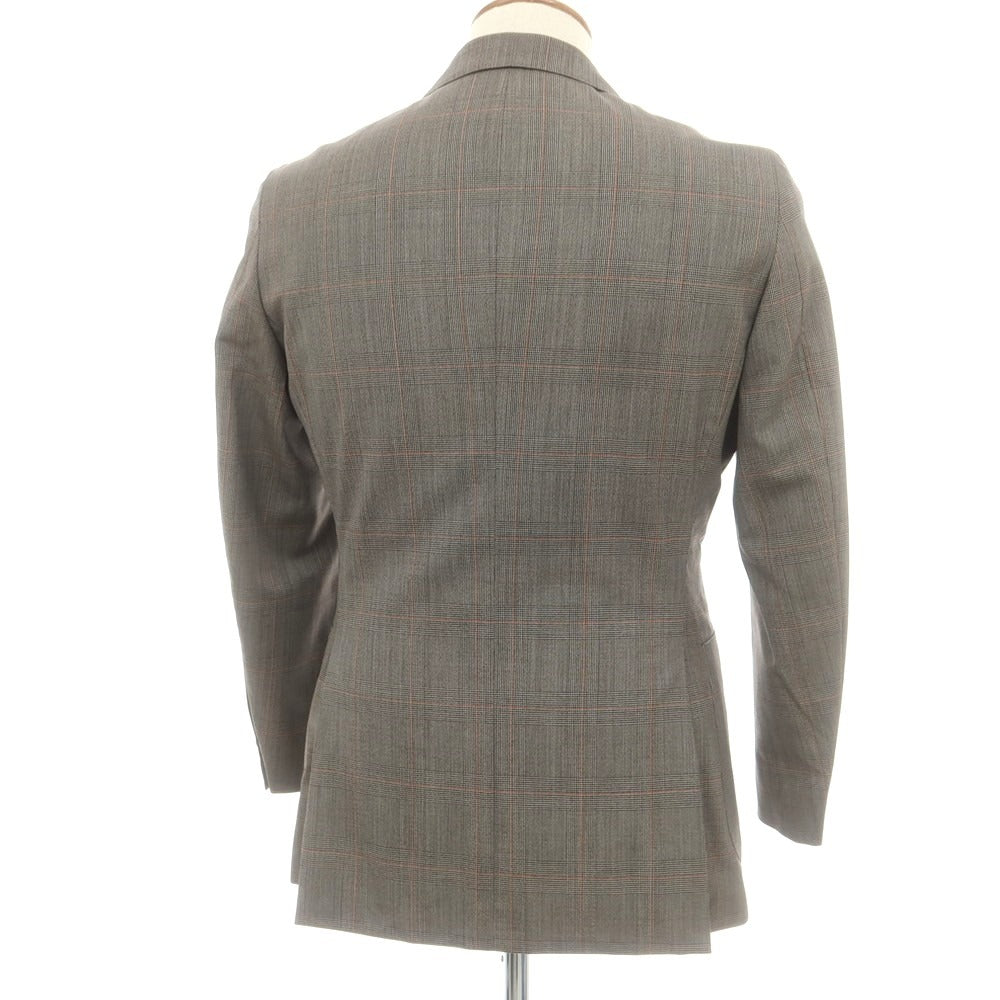 【中古】ユニバーサルランゲージ UNIVERSAL LANGUAGE SUPER120’S ウール グレンチェック ダブル6B テーラードジャケット グレー【 46 8D 】【 状態ランクC 】【 メンズ 】