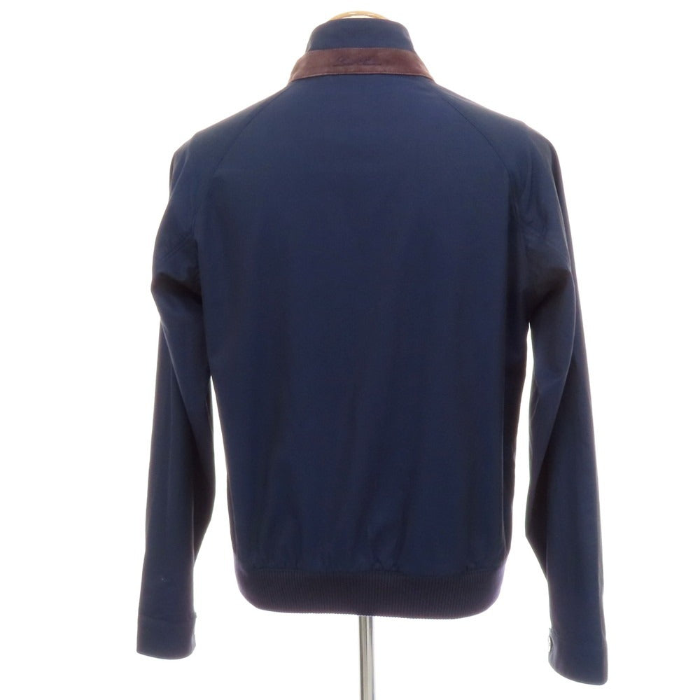 【中古】ロロピアーナ Loro Piana コットン スタンドカラー ダブルジップ スイングトップ ライトネイビー【 S 】【 状態ランクC 】【 メンズ 】