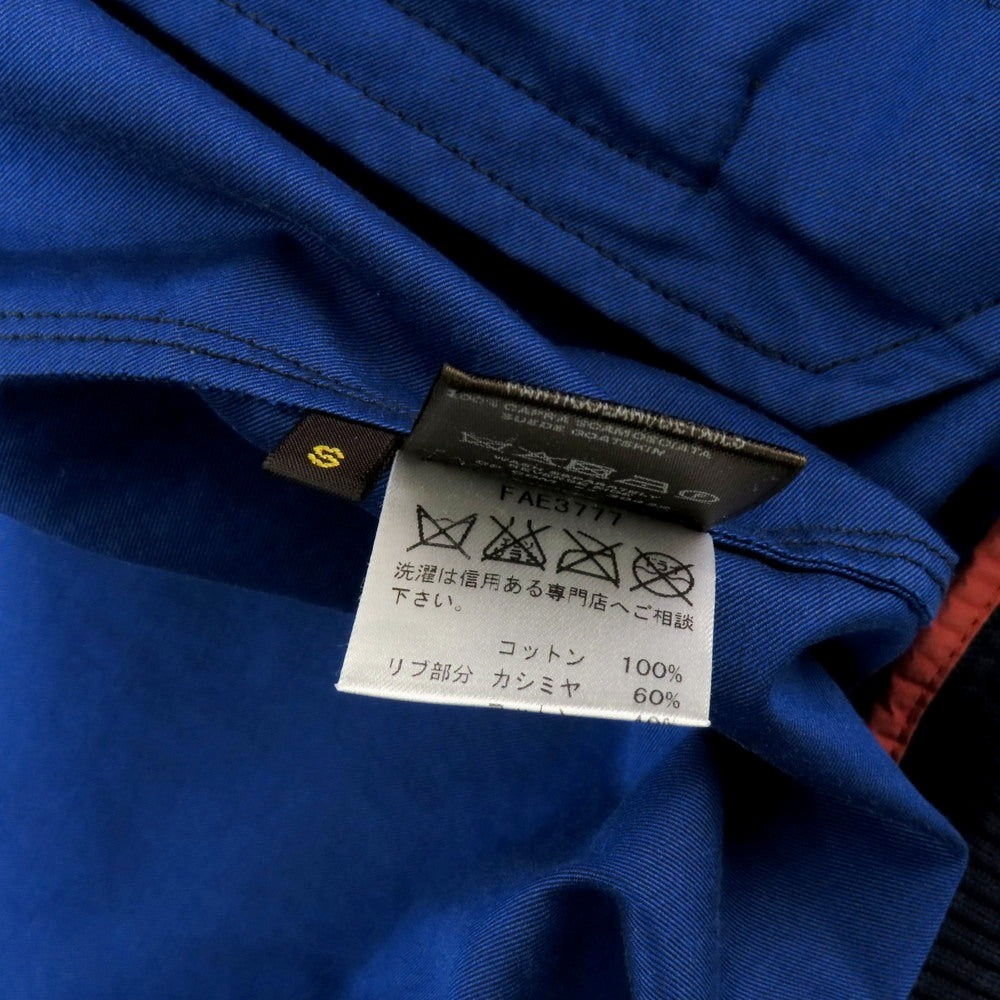 【中古】ロロピアーナ Loro Piana コットン スタンドカラー ダブルジップ スイングトップ ライトネイビー【 S 】【 状態ランクC 】【 メンズ 】