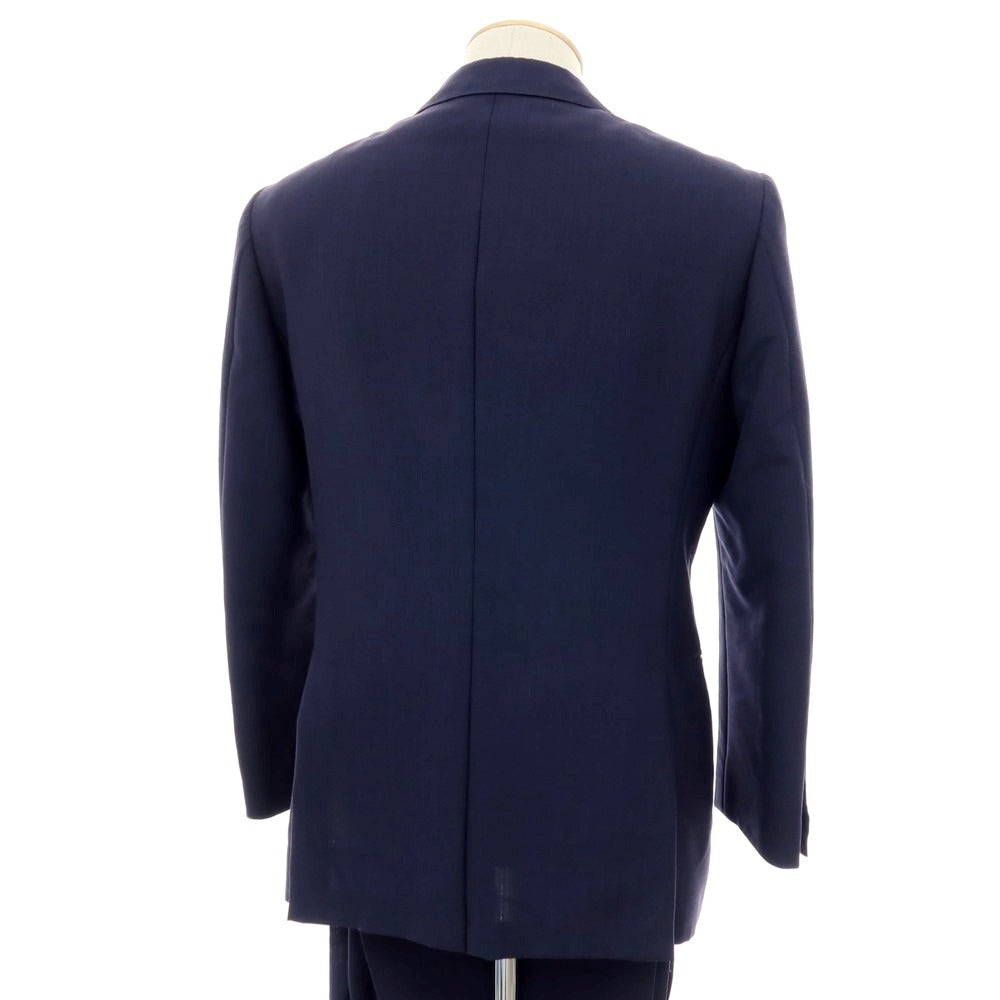 【中古】リングヂャケット RING JACKET モヘヤウール ストライプ 3つボタンスーツ ネイビーxパープル【サイズ44】【 状態ランクB 】【 メンズ 】