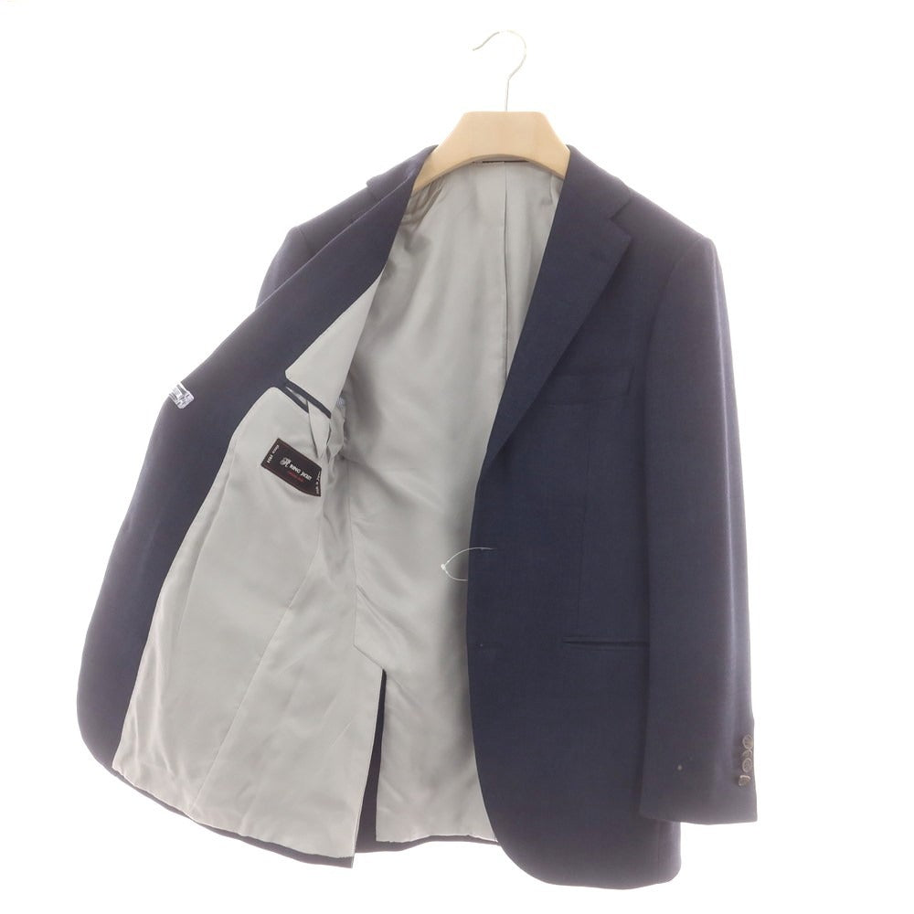 【中古】リングヂャケット RING JACKET custom made SUPER120’S ウール 3つボタンスーツ ネイビー【 表記なし(S位) 】【 状態ランクB 】【 メンズ 】
