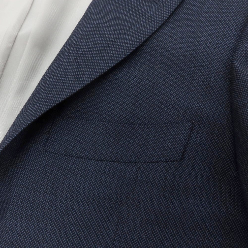 【中古】リングヂャケット RING JACKET custom made SUPER120’S ウール 3つボタンスーツ ネイビー【 表記なし(S位) 】【 状態ランクB 】【 メンズ 】