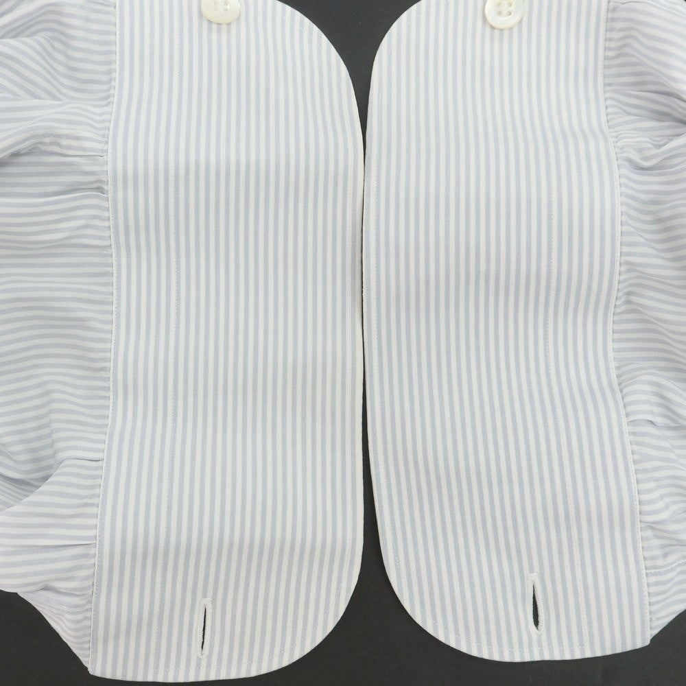 【中古】フライ FRAY STRASBURGO別注 ストライプ ワイドカラー ドレスシャツ グレーxホワイト【 37 】【 状態ランクC 】【 メンズ 】