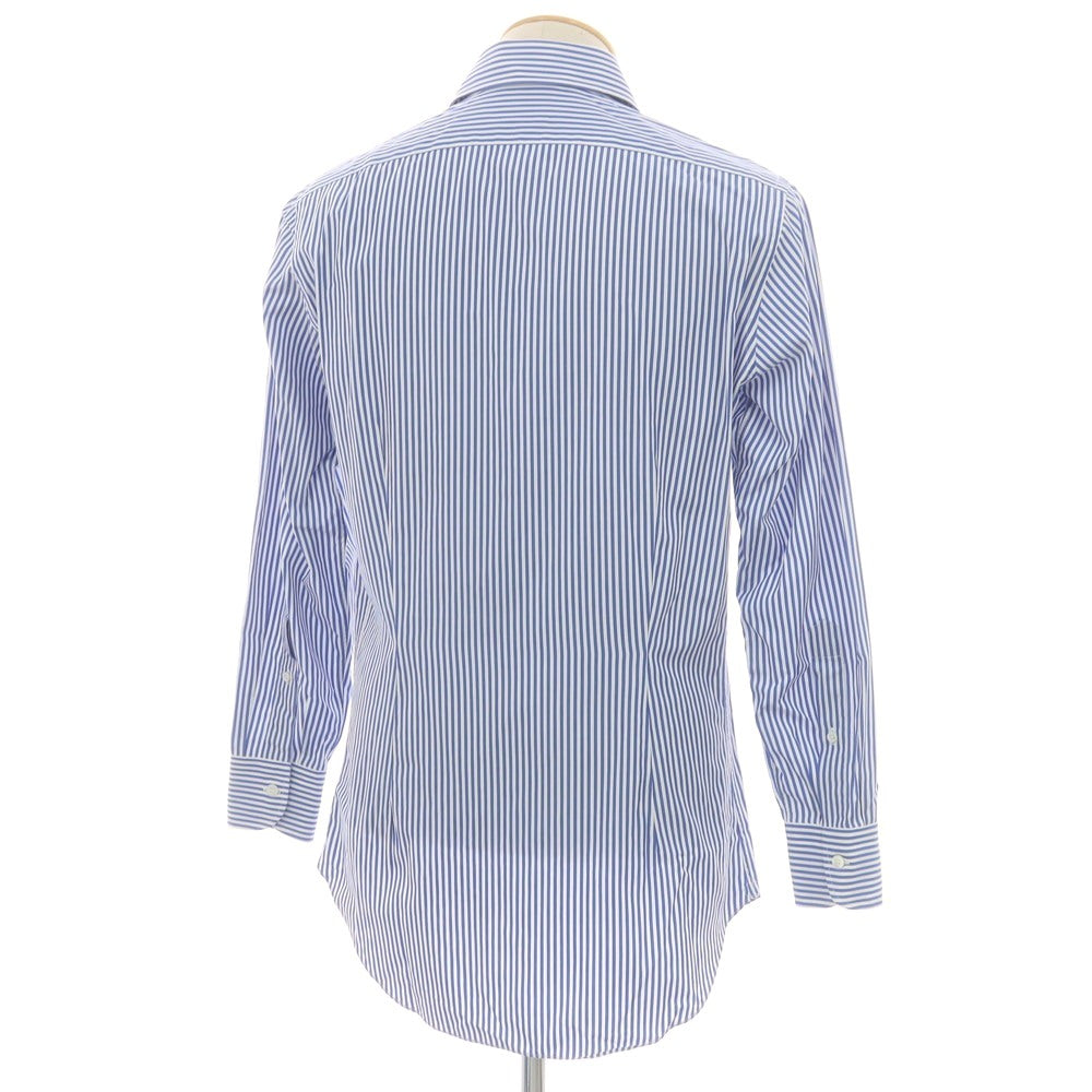 【中古】フライ FRAY コットン ストライプ セミワイドカラー ドレスシャツ ブルーxホワイト【 37 】【 状態ランクB 】【 メンズ 】
