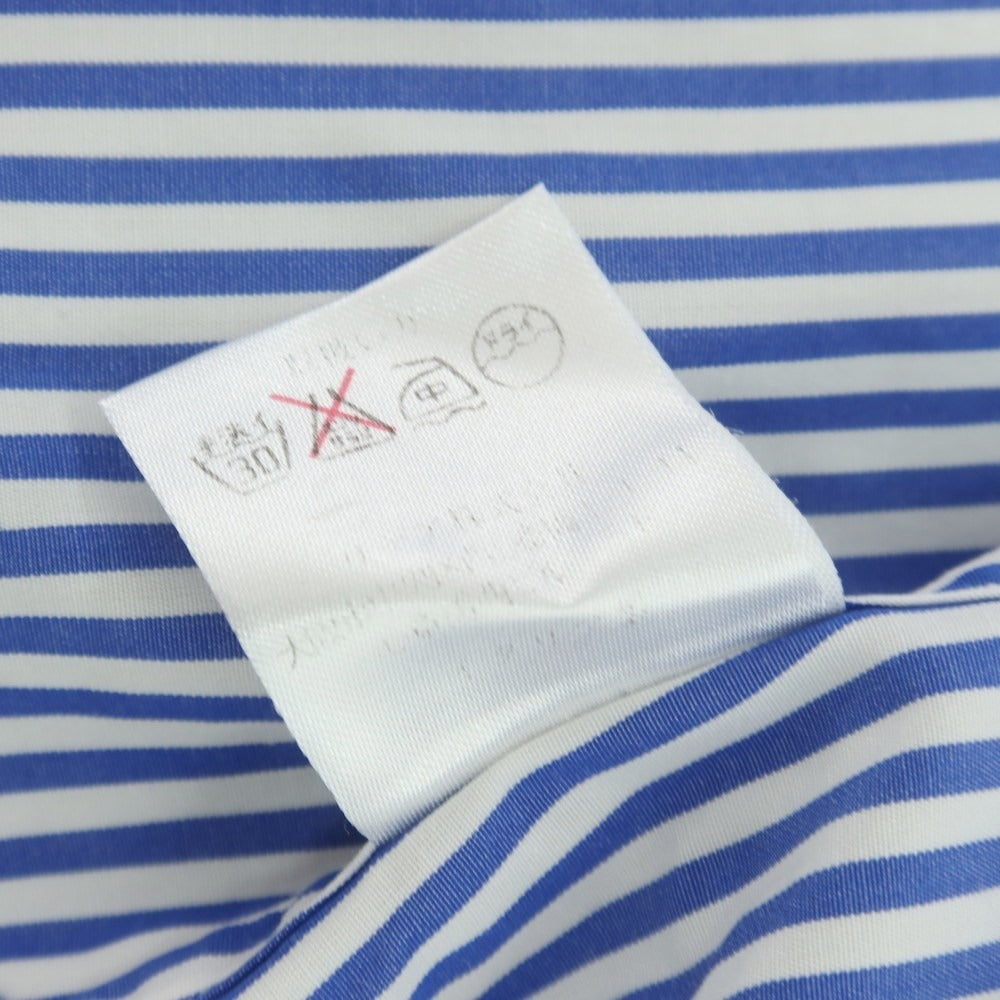 【中古】フライ FRAY コットン ストライプ セミワイドカラー ドレスシャツ ブルーxホワイト【 37 】【 状態ランクB 】【 メンズ 】